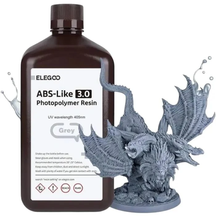 Фотополимерная смола ELEGOO Resin, ABS-like 3.0 2кг, grey (50.103.0144) (UA)