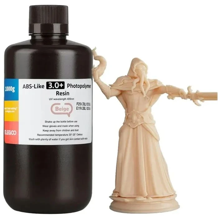 Фотополімерна смола ELEGOO Resin, ABS-like 3.0 плюс 1 кг, бежевий (50.103.0209) (UA)