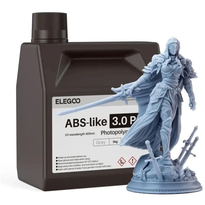 Фотополімерна смола ELEGOO Resin, ABS-like 3.0 pro 2кг, сірий (50.103.0231) (UA)