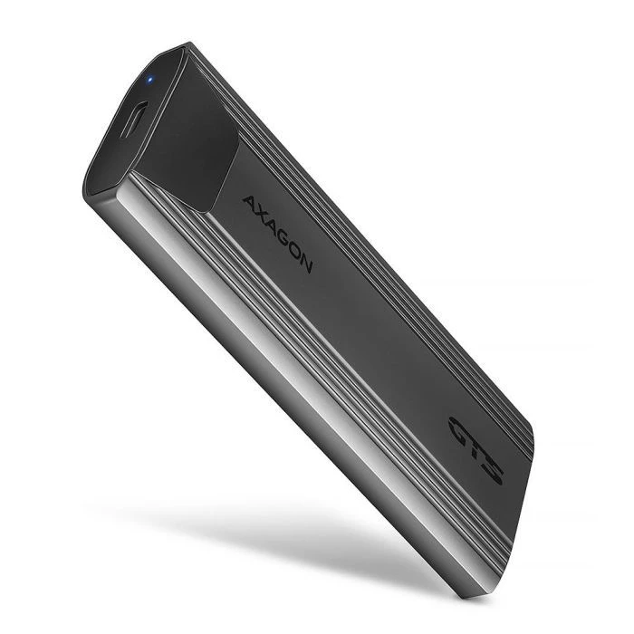 Карман внешний AXAGON USB-C 10Gbps metal box for M.2 NVMe & SATA SSD THIN SCREWLESS (EEM2-GTS2) (UA)