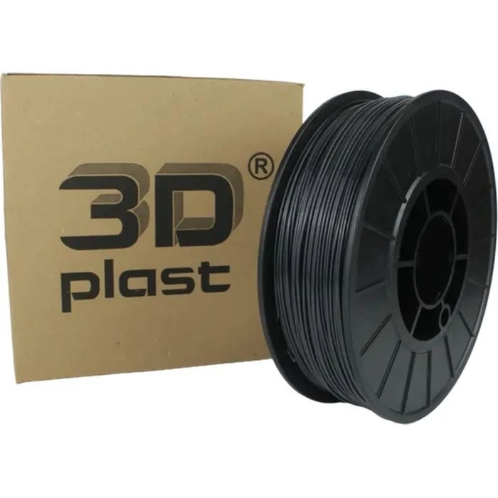 Пластик для 3D-принтера 3Dplast PLA 1.75мм, 0.85кг, gray-graphit (3DPLA17508GGF) (UA)