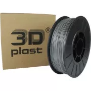 Пластик для 3D-принтера 3Dplast PLA 1.75мм, 0.85кг, gray-metallic (3DPLA17508GMT) (UA)