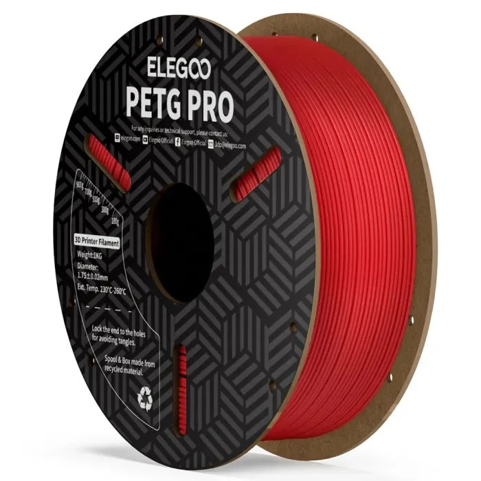 Пластик для 3D-принтера ELEGOO PETG PRO 1кг, 1.75мм, червоний (50.203.0264) (UA)
