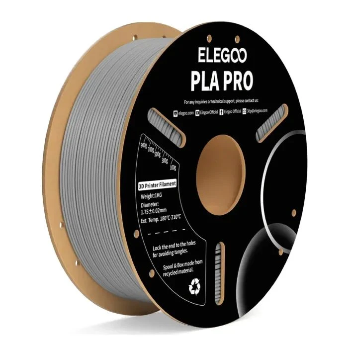 Пластик для 3D-принтера ELEGOO PLA PRO 1кг, 1.75мм, сірий (50.203.0195) (UA)