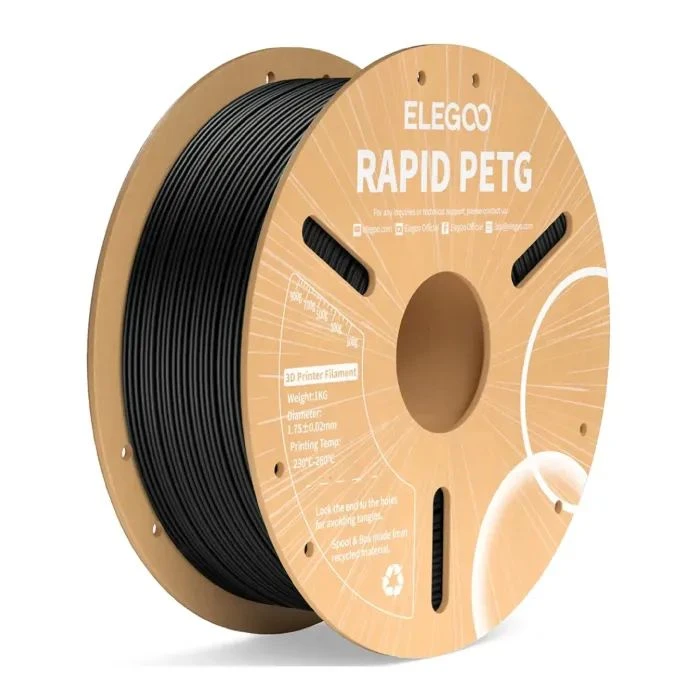 Пластик для 3D-принтера ELEGOO Rapid PETG 1кг, 1.75мм, black (50.203.0216) (UA)