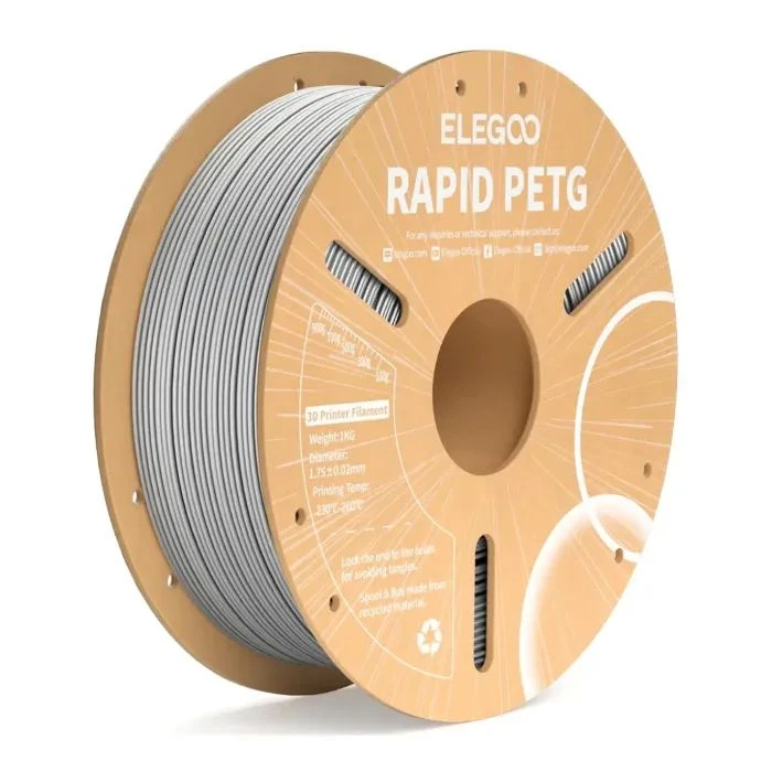 Пластик для 3D-принтера ELEGOO Rapid PETG 1кг, 1.75мм, сірий (50.203.0222) (UA)