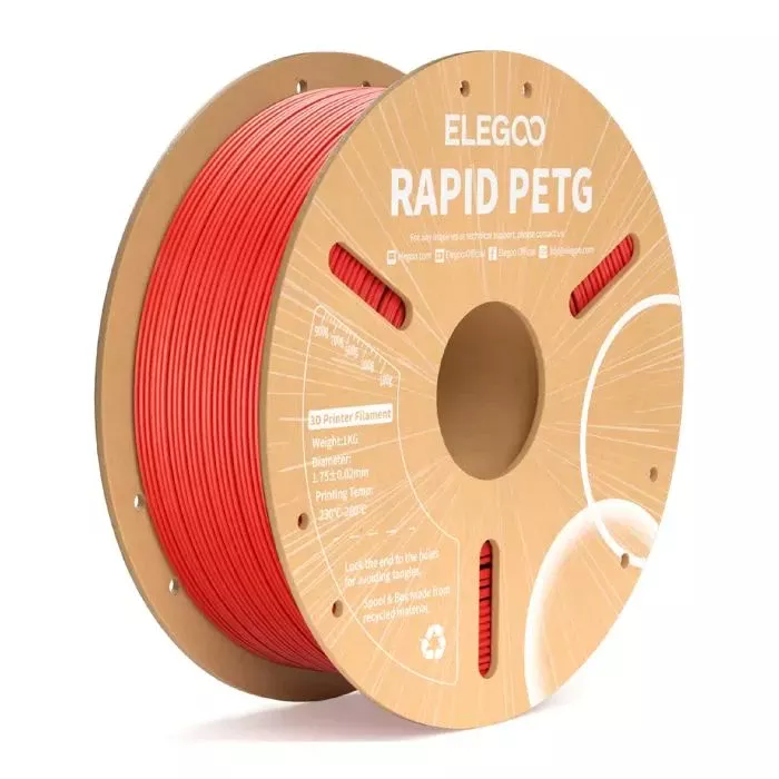 Пластик для 3D-принтера ELEGOO Rapid PETG 1кг, 1.75мм, red (50.203.0218) (UA)
