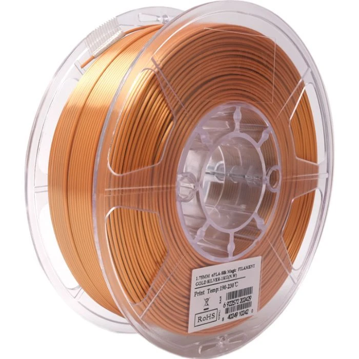 Пластик для 3D-принтера eSUN ePLA-Silk metal color, 1,75мм, 1кг, gold (ePLA-Silk-P175J1) (UA)