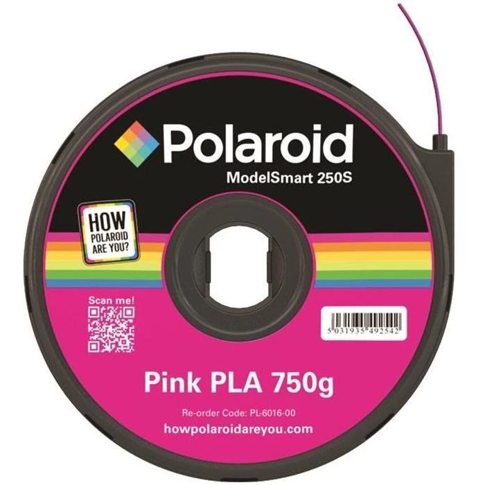 Пластик для 3D-принтера Polaroid PLA 1.75мм/0.75кг ModelSmart 250s, рожевий (3D-FL-PL-6016-00) (UA)