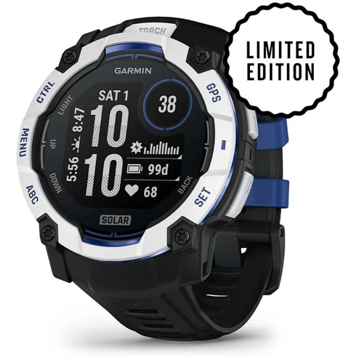 Смарт-годинники Garmin Instinct 3, 50mm, Solar, Whitestone з чорним ремінцем, GPS (010-02935-03) (UA)