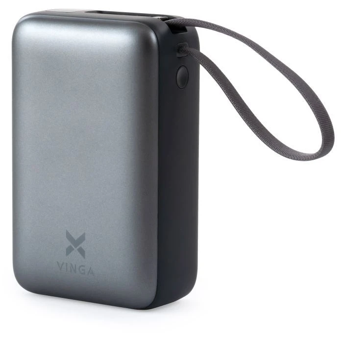 Мобильная батарея Vinga 30000 mAh 65W Display Cable (VPBB3065C) (UA)