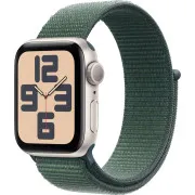 Apple Watch SE 2 2024 GPS + Cellular 40mm Starlight Aluminium Case with Lake Green Sport Loop (MXFX3)