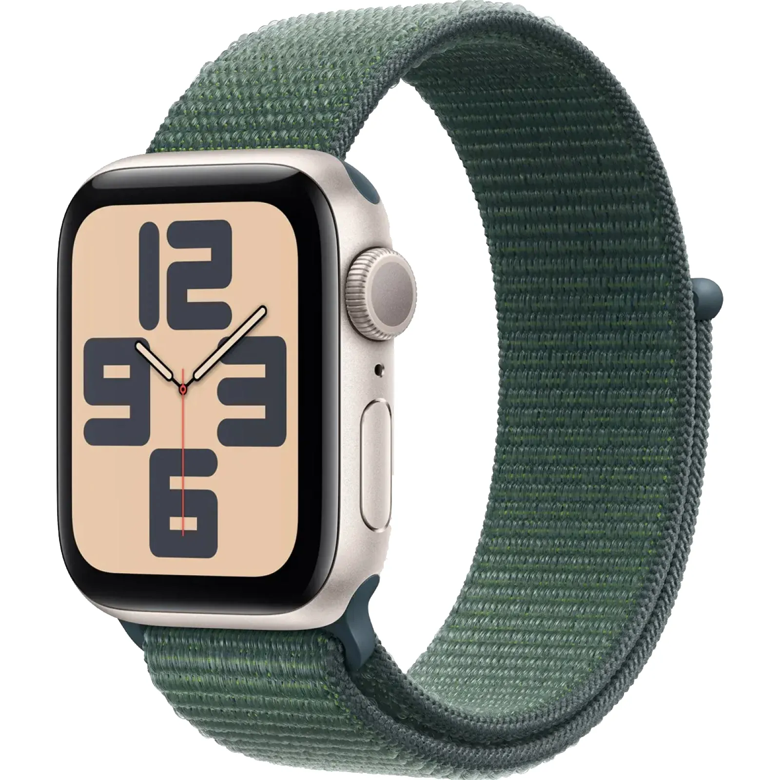 Часы Apple Watch SE 2 2024 GPS + Cellular 40mm Starlight Aluminium Case with Lake Green Sport Loop (MXFX3)