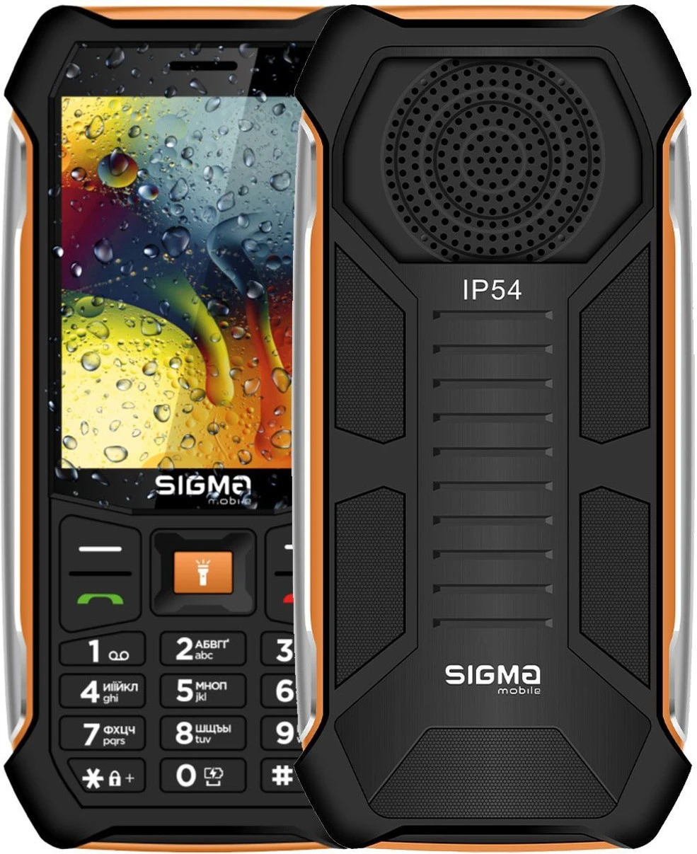Мобильный телефон Sigma mobile X-style 323 RAIN Black-Orange (4827798885727) (UA)