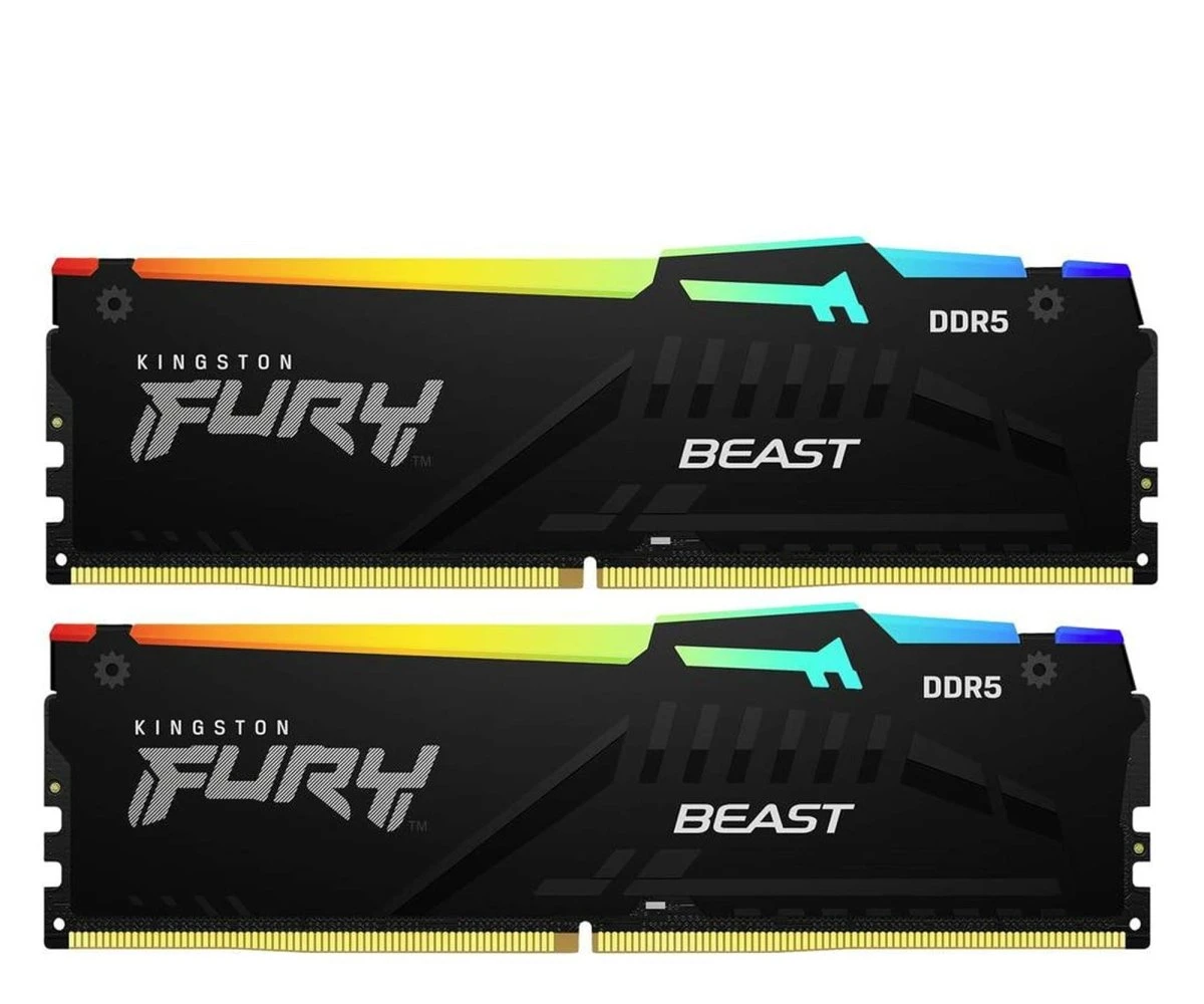 Оперативна пам'ять Kingston FURY 32GB (2x16GB)/6000 CL36 Beast RGB black (KF560C36BBE2AK2-32) EU