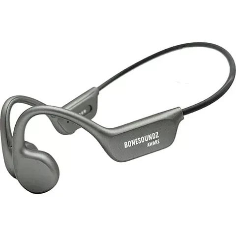 Bonesoundz AWARE Bone Conduction with IPX8 Aware w/Led Light Grey