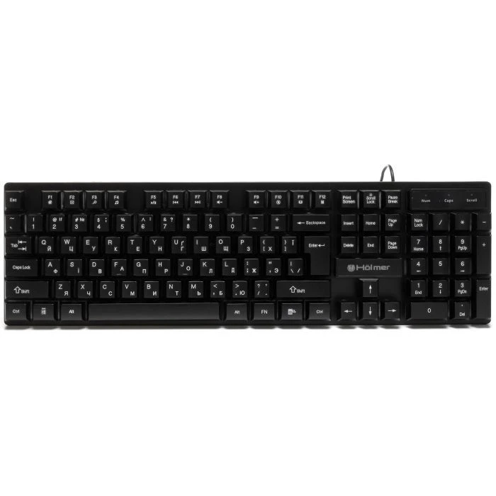 Клавіатура а Holmer K-01GS RGB Backlight USB UA Black (K-01GS) (UA)