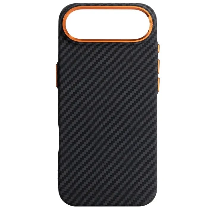 Чохол для мобільного телефону Armorstandart LikeCarbon2 SE MagCase Apple iPhone 17 Air Black Orange (ARM89155) (UA)