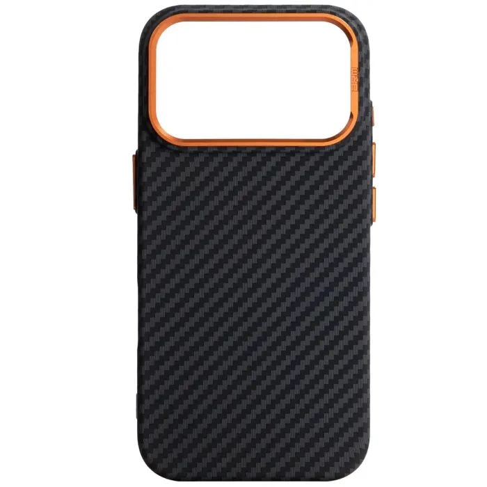 Чохол для мобільного телефону Armorstandart LikeCarbon2 SE MagCase Apple iPhone 17 Pro Black Orange (ARM89161) (UA)