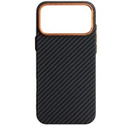 Чохол для мобільного телефону Armorstandart LikeCarbon2 SE MagCase Apple iPhone 17 Pro Max Black Orange (ARM89162) (UA)
