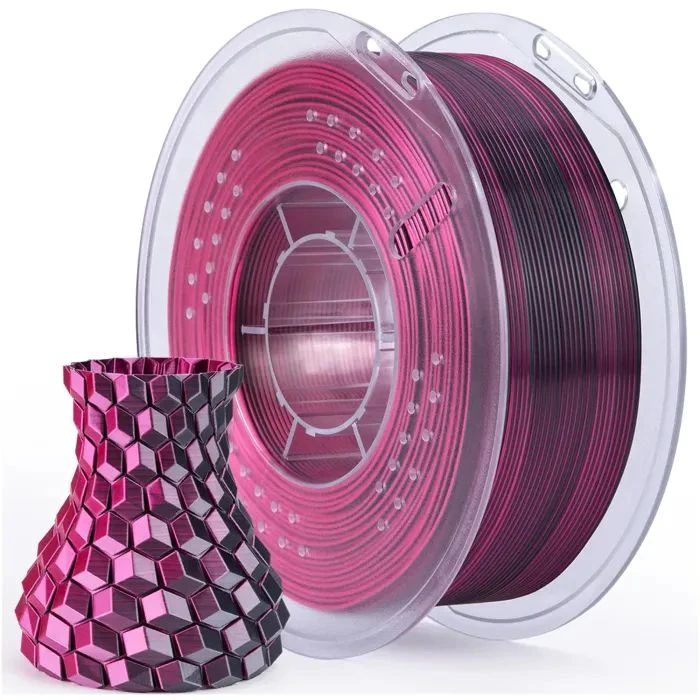 Пластик для 3D-принтера ELEGOO PLA Silk 1кг, 1.75мм, black red (50.203.0335) (UA)