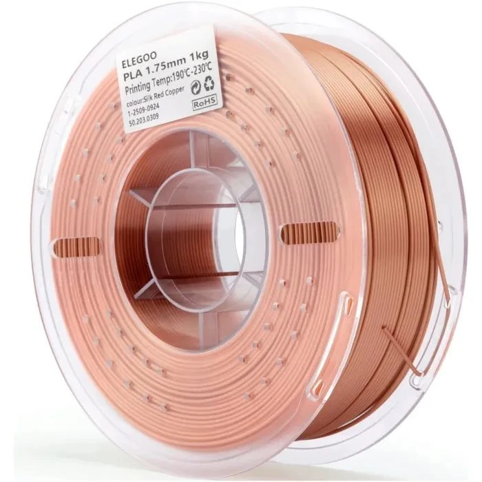 Пластик для 3D-принтера ELEGOO PLA Silk 1кг, 1.75мм, red copper (50.203.0309) (UA)