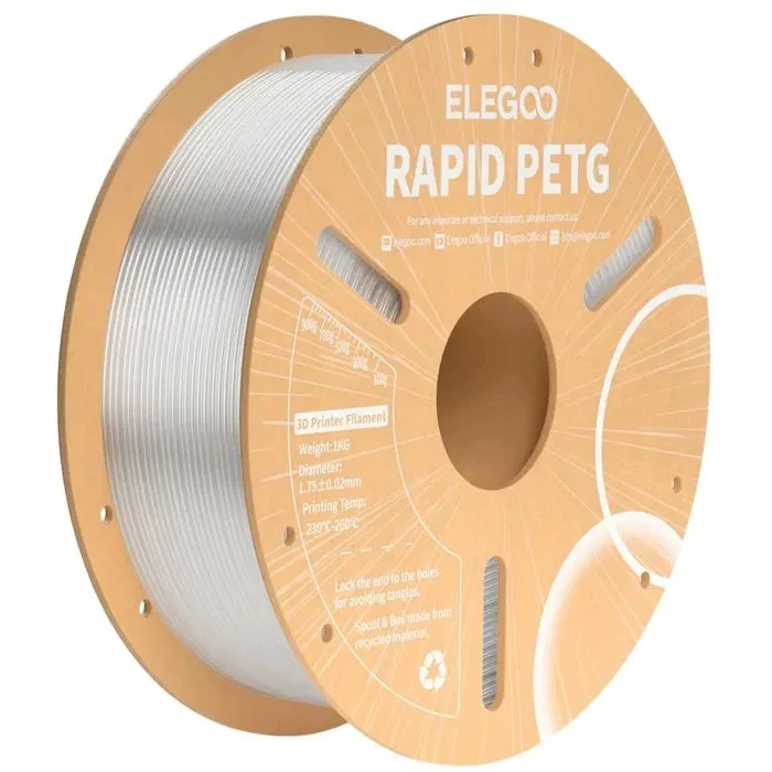 Пластик для 3D-принтера ELEGOO Rapid PETG 1кг, 1.75мм, transparent (50.203.0315) (UA)