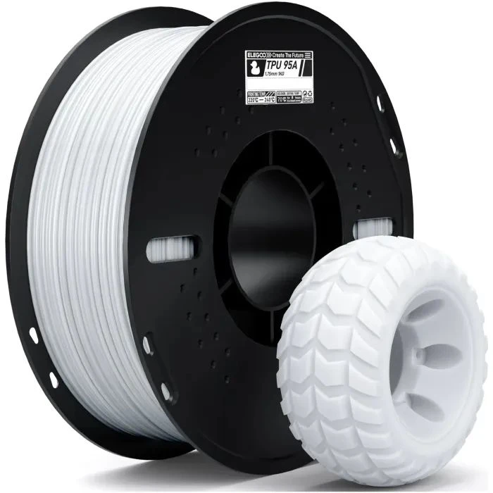 Пластик для 3D-принтера ELEGOO TPU 1.75мм, 1кг, white (50.203.0568) (UA)