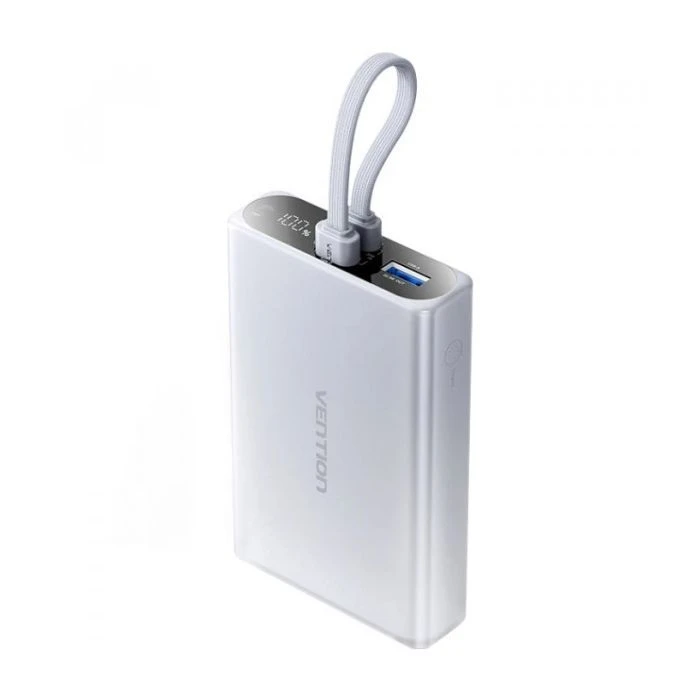 Мобільна батарея VENTION 10000mAh 22,5W PD, USB-A, USB-C In/Out, Lightning In/Out, LED display, Gray (FHZM0) (UA)