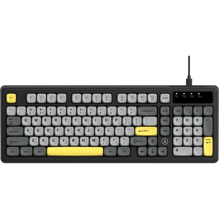 Клавиатура а Ajazz AF98 USB UA Black/Grey/Yellow (AF98-BGY) (UA)
