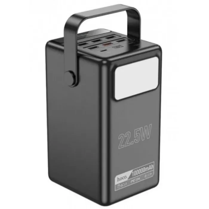 Мобільна батарея HOCO 100000mAh Endure 22.5W PD, QC, LED Lamp, Black (DB03 / 714721) (UA)