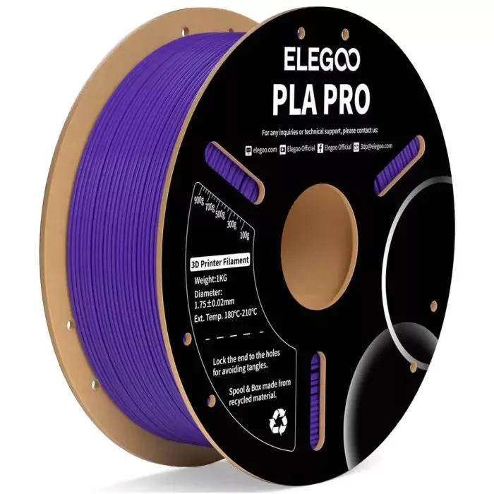 Пластик для 3D-принтера ELEGOO PLA PRO 1кг, 1.75мм, purple (50.203.0196) (UA)