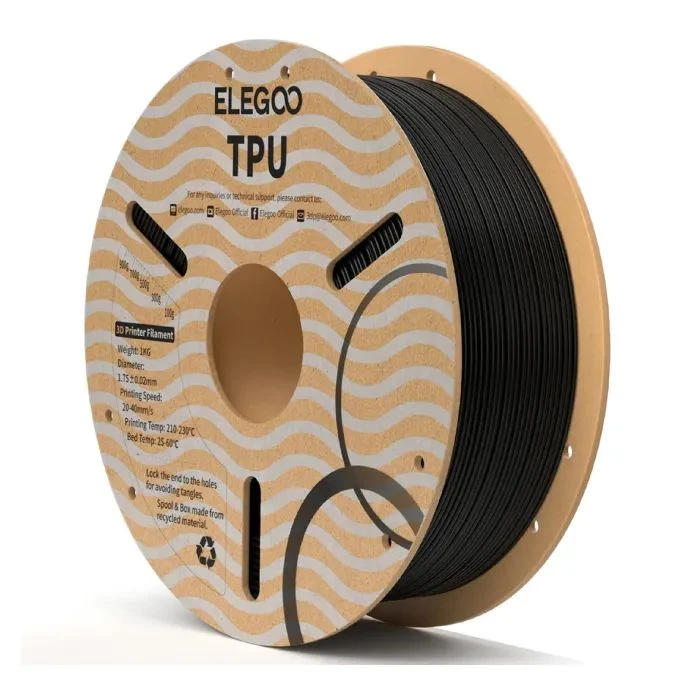 Пластик для 3D-принтера ELEGOO TPU 1.75мм, 1кг, black (50.203.0567) (UA)