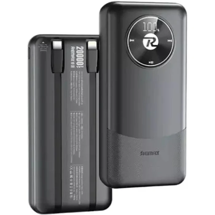 Мобільна батарея Remax 20000mAh, 22.5W, Black (RPP-38 / 45364) (UA)