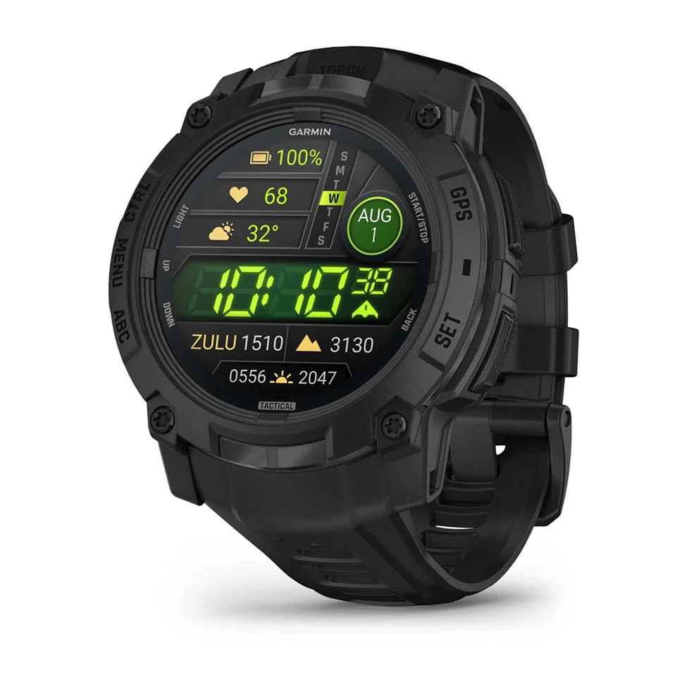 Смарт-часы Garmin Instinct 3 50mm Tactical AMOLED Black with Charcoal Silicone Band (010-03020-90) (UA)
