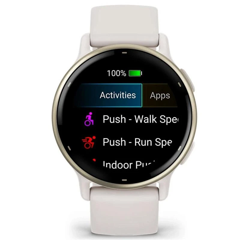 Смарт-часы Garmin Vivoactive 5 Cream Gold Aluminum Bezel with Ivory Case and Silicone Band (010-02862-5B) (UA)