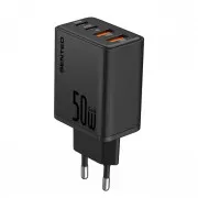 Сетевое зарядное устройство SENTEO Z-19 2USB + 2USB-C 3A GaN PD 50W Black