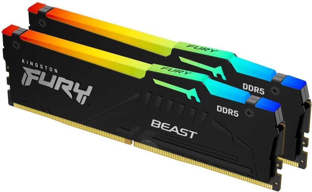 Оперативная память Kingston FURY 64 GB (2x32GB) DDR5 5600 MHz Beast RGB (KF556C40BBAK2-64)