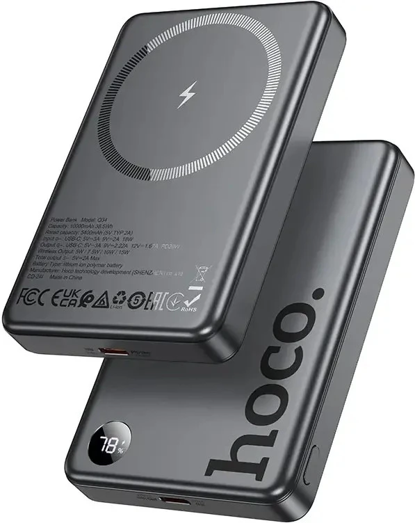 Мобильная батарея Hoco Q34 Clever 10000mAh Grey