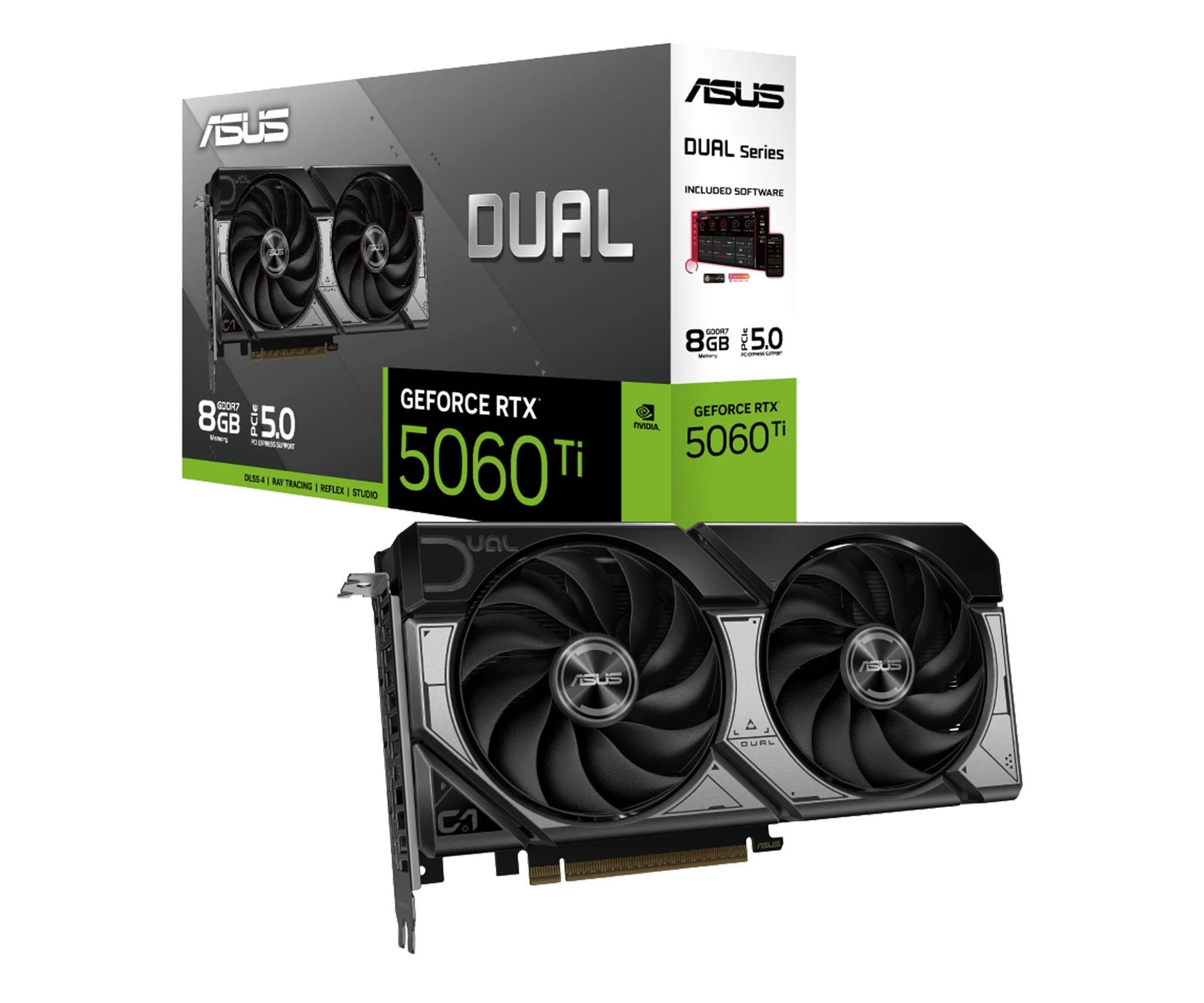 Видеокарта ASUS GeForce RTX 5060 Ti Dual 8GB GDDR7 DLSS4 (DUAL-RTX5060TI-8G) EU