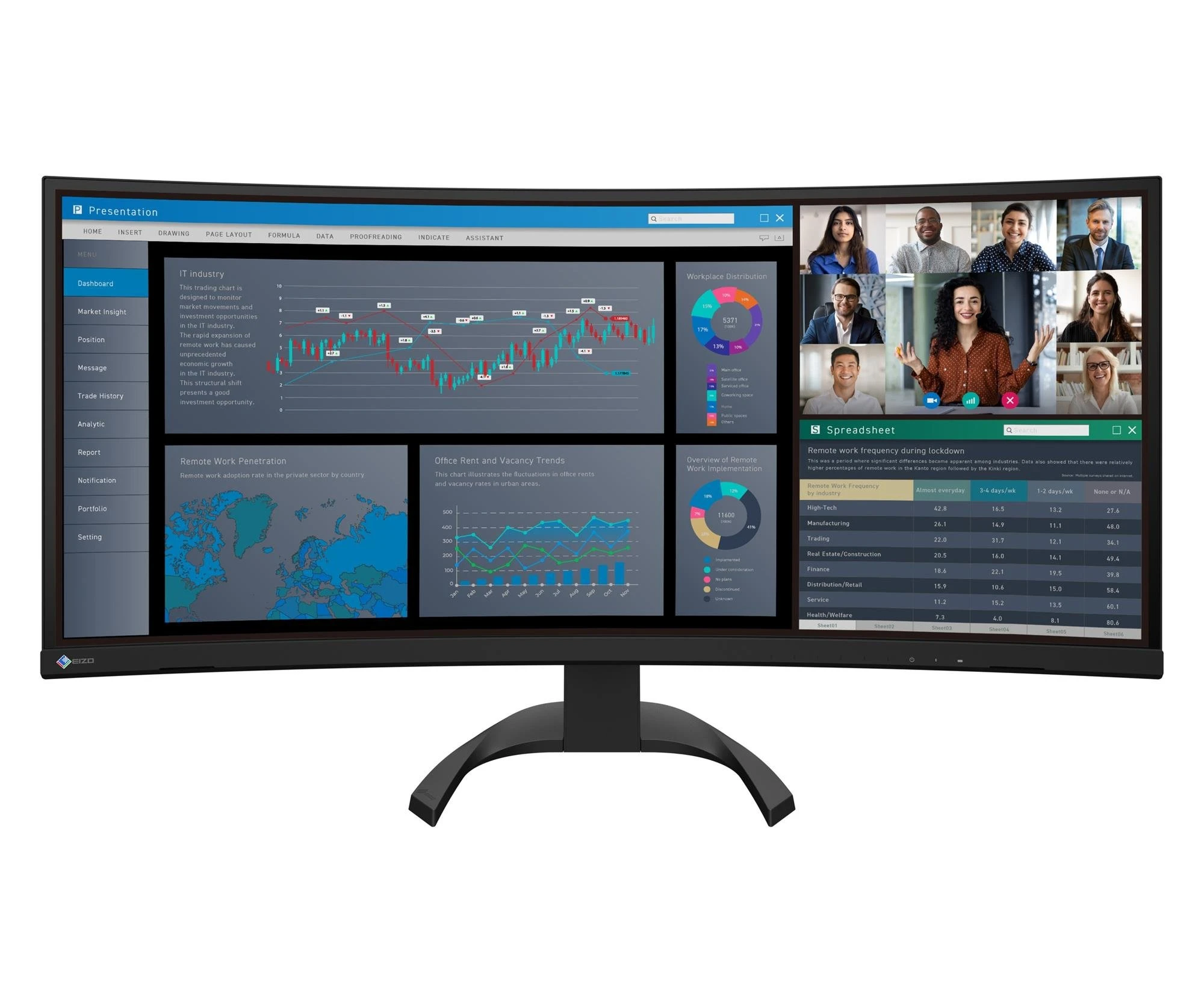 Монітор Eizo FlexScan EV3851X-BK EU