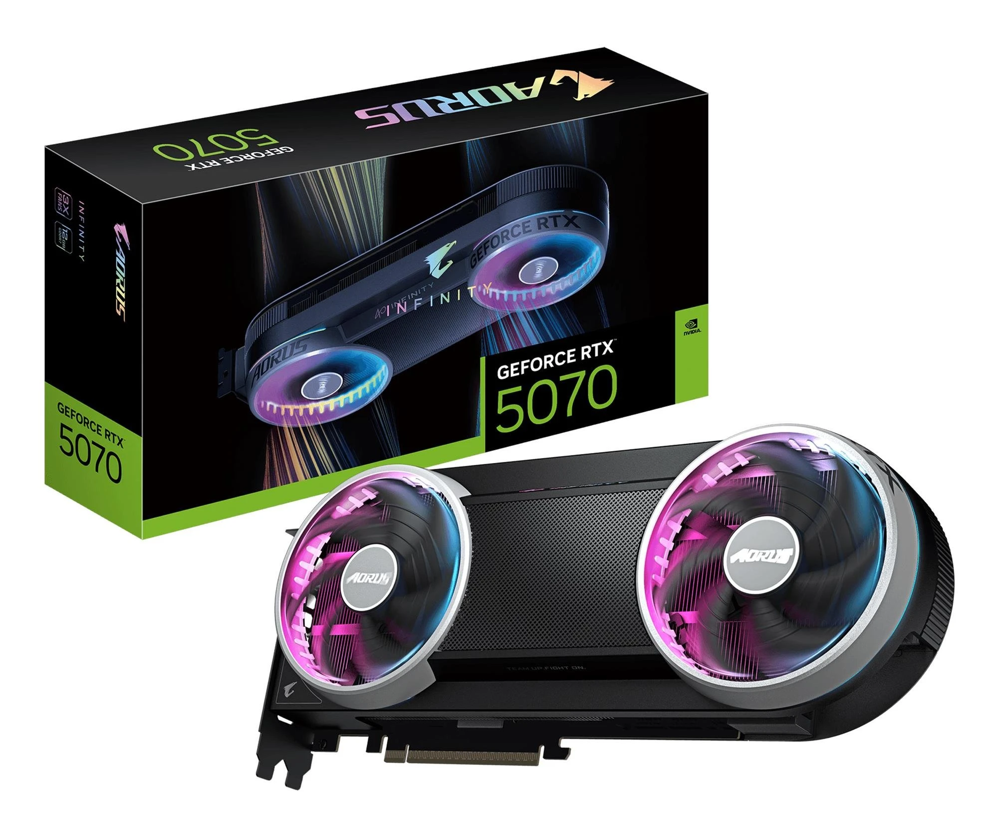 Видеокарта Gigabyte GeForce RTX 5070 Infinity 12GB GDDR7 EU