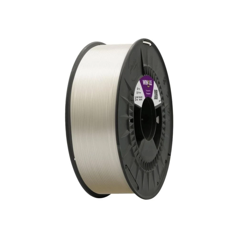 Філамент Winkle PETG 1.75mm 1kg, Прозорий (PET01000175TRATRAWNK) (UA)
