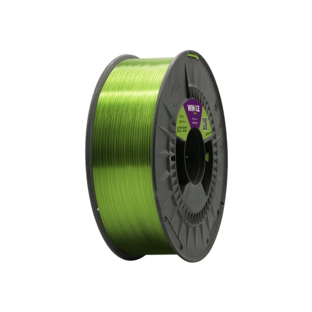 Филамент Winkle PETG Crystal 1.75mm 1kg, Lime Green (PET01000175VERLIMWNK) (UA)