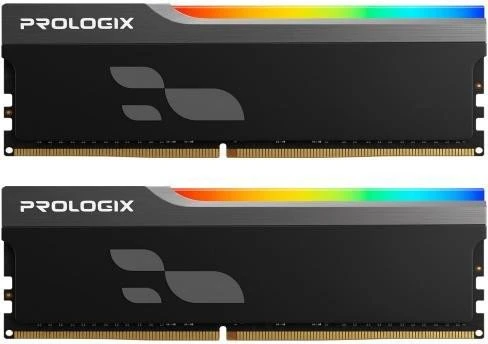 Оперативная память Prologix 32 GB (2x16GB) DDR4 3600 MHz Onyx Black RGB (PRO32GB3600YBR4K) (UA)