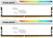Prologix 32 GB (2x16GB) DDR5 6000 MHz Onyx White RGB (PRO32GB6000YWR5K) (UA)