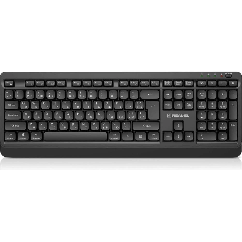 Клавиатура REAL-EL RK-760W Wireless Black (EL123100058) (UA)