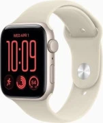 Apple Watch SE 3 GPS 40mm Starlight Aluminium Case with Sand Sport Band S/M (MJKR4)