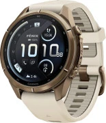 Смарт-часы Garmin Fenix 9 Pro inReach 43mm Autumn Gold Titanium with Cream/French Gray Silicone Band (010-04335-20/21)
