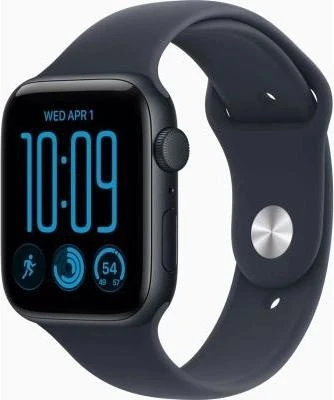 Часы Apple Watch SE 3 GPS 44mm Midnight Aluminium Case with Navy Blue Sport Band M/L (MJL94)